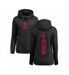 Basketball Women's Houston Rockets #0 Russell Westbrook Black One Color Backer Pullover Hoodie