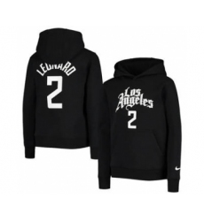 Men's Los Angeles Clippers #2 Kawhi Leonard 2021 Black Pullover Basketball Hoodie