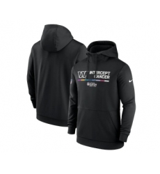 Men's Washington Commanders 2022 Black Crucial Catch Therma Performance Pullover Hoodie