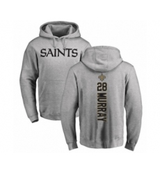Football New Orleans Saints #28 Latavius Murray Ash Backer Pullover Hoodie
