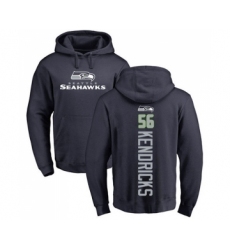 Football Seattle Seahawks #56 Mychal Kendricks Navy Blue Backer Pullover Hoodie