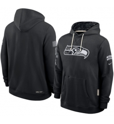 Men's Seattle Seahawks Black 2026 Salute to Service Sideline Dri-FIT Pullover Hoodie