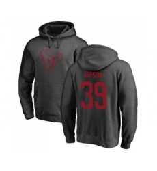 Football Houston Texans #39 Tashaun Gipson Ash One Color Pullover Hoodie