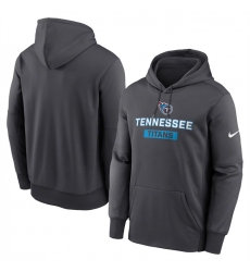 Men's Tennessee Titans Anthracite Toss Sweep Performance Pullover Hoodie