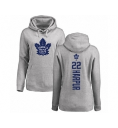 Hockey Women's Toronto Maple Leafs #22 Ben Harpur Ash Backer Pullover Hoodie