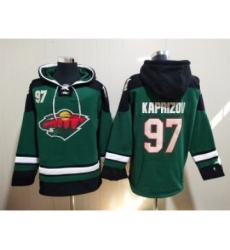 Men's Minnesota Wild #97 Kirill Kaprizov Ageless Green Must-Have Lace-Up Pullover Hoodie