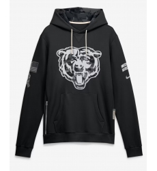 Chicago Bears Nike 2026 Salute to Service Sideline Dri FIT Pullover Hoodie Black