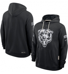 Men's Chicago Bears Black 2026 Salute to Service Sideline Dri-FIT Pullover Hoodie