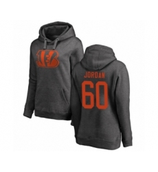 Football Women's Cincinnati Bengals #60 Michael Jordan Ash One Color Pullover Hoodie