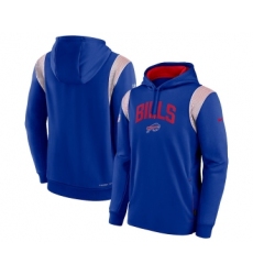 Men's Buffalo Bills Royal Sideline Stack Performance Pullover Hoodie
