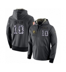 Football Men's Cleveland Browns #10 Taywan Taylor Stitched Black Anthracite Salute to Service Player Performance Hoodie