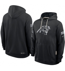 Men's Carolina Panthers Black 2026 Salute to Service Sideline Dri-FIT Pullover Hoodie
