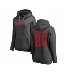 Football Women's New England Patriots #88 Austin Seferian-Jenkins Ash One Color Pullover Hoodie