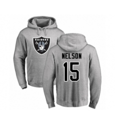 Football Oakland Raiders #15 J. Nelson Ash Name & Number Logo Pullover Hoodie