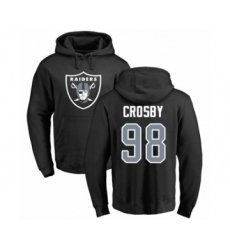 Football Oakland Raiders #98 Maxx Crosby Black Name & Number Logo Pullover Hoodie