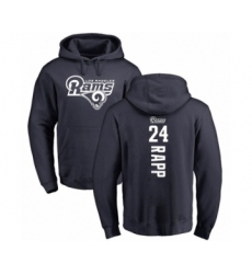 Football Los Angeles Rams #24 Taylor Rapp Navy Blue Backer Pullover Hoodie