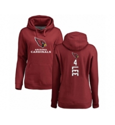 Football Women's Arizona Cardinals #4 Andy Lee Maroon Backer Pullover Hoodie