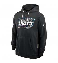 Men's Kansas City Chiefs Black 2026 Crucial Catch Sideline Standard Issue Dri-FIT Pullover Hoodie