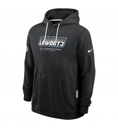 Men's Dallas Cowboys Black 2026 Crucial Catch Sideline Standard Issue Dri-FIT Pullover Hoodie
