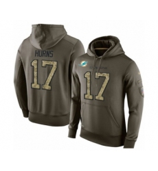 Football Miami Dolphins #17 Allen Hurns Green Salute To Service Men's Pullover Hoodie