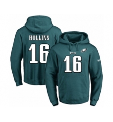 Football Men's Philadelphia Eagles #16 Mack Hollins Green Name & Number Pullover Hoodie