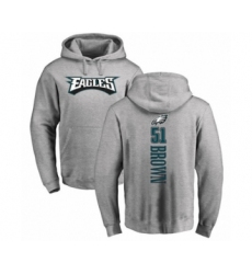 Philadelphia Eagles #51 Zach Brown Ash Backer Pullover Hoodie