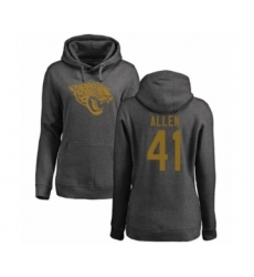 Football Women's Jacksonville Jaguars #41 Josh Allen Ash One Color Pullover Hoodie