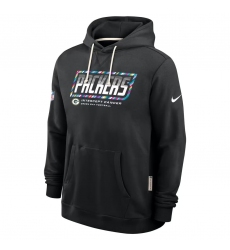 Men's Green Bay Packers Black 2026 Crucial Catch Sideline Standard Issue Dri-FIT Pullover Hoodie