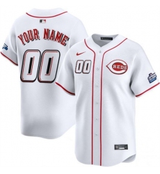 Men's Cincinnati Reds Active Player Custom White 2025 Speedway Classic Home Limited Stitched Baseball Jersey