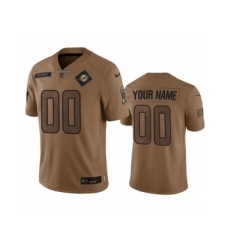 Men's Nike Miami Dolphins Active Player Custom 2023 Brown Salute To Setvice Limited Football Stitched Jersey