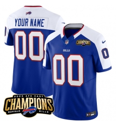 Men's Buffalo Bills Active Player Custom Blue White 2023 F.U.S.E. AFC East Champions Ptach Football Stitched Jersey