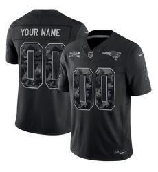 Men's New England Patriots Active Player Custom Black F.U.S.E. 2026 Salute to Service Limited Football Stitched Jersey