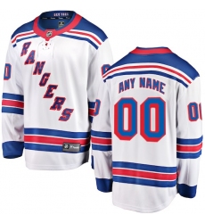 Men's New York Rangers Fanatics Branded White Away Breakaway Custom Jersey