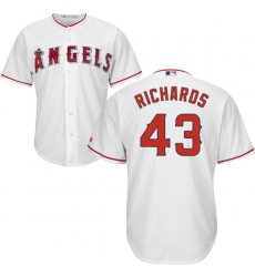 Youth Majestic Los Angeles Angels of Anaheim #43 Garrett Richards Replica White Home Cool Base MLB Jersey