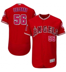 Youth Majestic Los Angeles Angels of Anaheim #56 Kole Calhoun Authentic Red Alternate Cool Base MLB Jersey