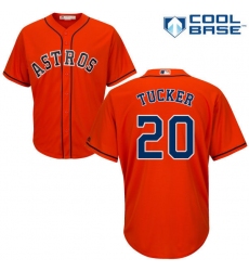 Men's Majestic Houston Astros #20 Preston Tucker Replica Orange Alternate Cool Base MLB Jersey
