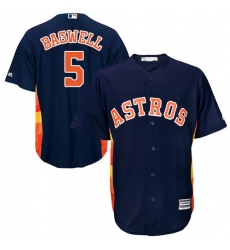 Men's Majestic Houston Astros #5 Jeff Bagwell Replica Navy Blue Alternate Cool Base MLB Jersey