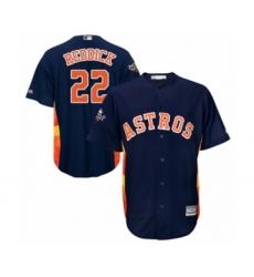 Men's Houston Astros #22 Josh Reddick Replica Navy Blue Alternate Cool Base 2019 World Series Bound Baseball Jersey