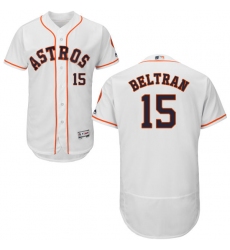 Men's Majestic Houston Astros #15 Carlos Beltran White Flexbase Authentic Collection MLB Jersey