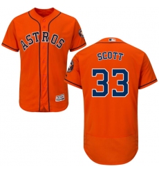 Men's Majestic Houston Astros #33 Mike Scott Orange Flexbase Authentic Collection MLB Jersey