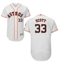 Men's Majestic Houston Astros #33 Mike Scott White Flexbase Authentic Collection MLB Jersey