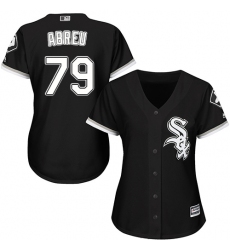 Women's Majestic Chicago White Sox #79 Jose Abreu Authentic Black Alternate Home Cool Base MLB Jersey