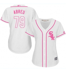 Women's Majestic Chicago White Sox #79 Jose Abreu Replica White Fashion Cool Base MLB Jersey