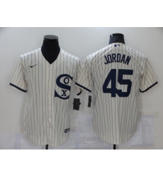 Men's Nike Chicago White Sox #45 Michael Jordan Cream Game 2021 Field of Dreams Jersey