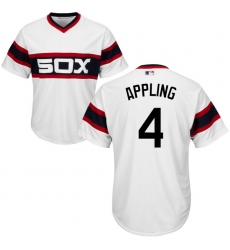Youth Majestic Chicago White Sox #4 Luke Appling Authentic White 2013 Alternate Home Cool Base MLB Jersey