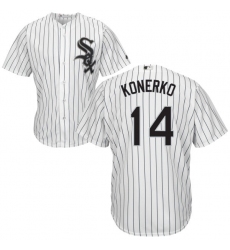 Youth Majestic Chicago White Sox #14 Paul Konerko Authentic White Home Cool Base MLB Jersey