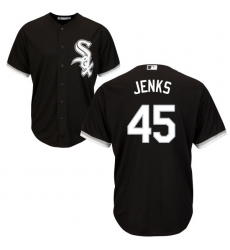 Youth Majestic Chicago White Sox #45 Bobby Jenks Authentic Black Alternate Home Cool Base MLB Jersey