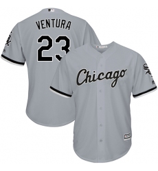 Men's Majestic Chicago White Sox #23 Robin Ventura Replica Grey Road Cool Base MLB Jersey