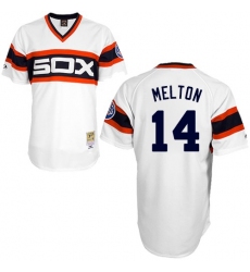 Men's Mitchell and Ness 1983 Chicago White Sox #14 Bill Melton Replica White Throwback MLB Jersey