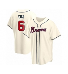 Men's Bobby Cox #6 Atlanta Braves Cream Replica Alternate Jersey